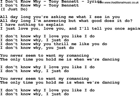 i don't why lyrics|i don't know why song lyrics.